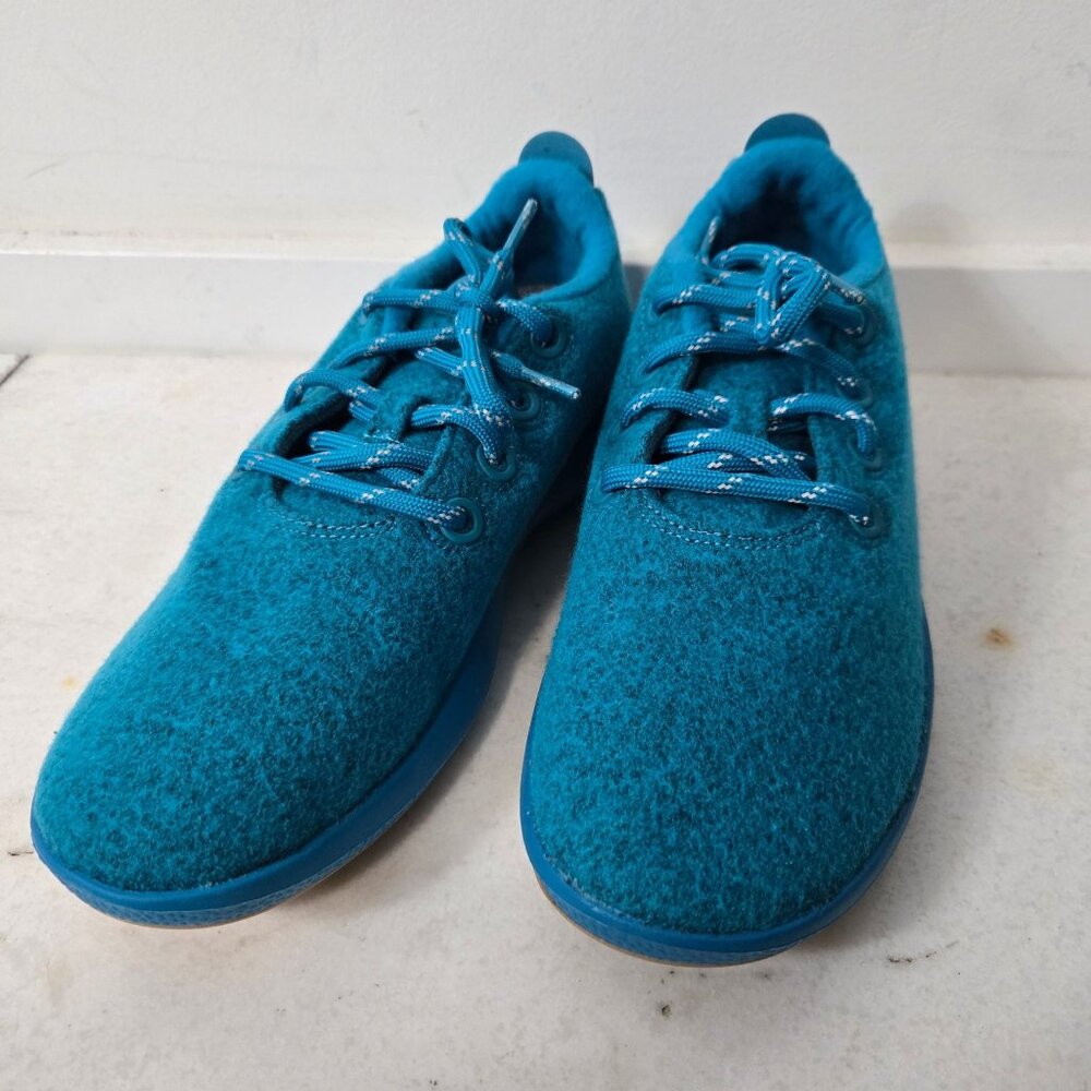 Allbirds Men's Size 9 Wool Runner Mizzle Lace-Up Shoes Turquoise - Picture 2 of 12